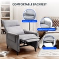 thumbnail image 6 of FlexiSpot Massage Push Back Recliner Chair for Living Room, Single Reclining Sofa Chair,Width 22",Small Recliners for Small Spaces,Comfortable flannel fabric with a lustrous feel,Gray, 6 of 12