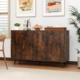 thumbnail image 5 of Costway Buffet Sideboard Mid Century Modern 4-Door Storage Cabinet 50" Accent Cabinet Brown, 5 of 10