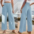 thumbnail image 2 of Lmnyox Wide Leg Dress Pants for Women Summer Casual High Waist Palazzo Pants Business Lounge Pants, 2 of 7