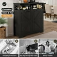 thumbnail image 4 of Veanerwood Double Tilt Out Trash Can Cabinet for 20 Gallon Garbage Can, Black, 4 of 8