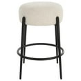 thumbnail image 3 of Uttermost Arles 26" Contemporary Fabric & Metal Counter Stool in White/Black, 3 of 6