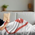 thumbnail image 3 of Kiss Soft Flannel Fleece Blanket, Heart Drawn in Lipstick and Woman Lip Romance Passion and Tenderness Message, Cozy Plush for Indoor and Outdoor Use, 50" x 70", White and Vermilion, by Ambesonne, 3 of 5