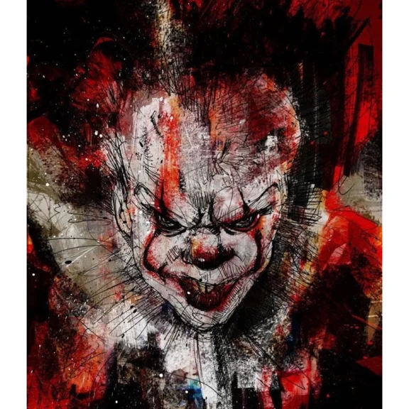 Full Round Drills Horror Characters Diamond Painting Kit DIY Cross Stitch Rhinestone Mosaic Home Decoration Gift