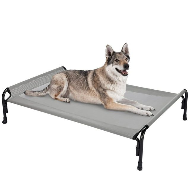 Cama Elevada para Perros Exterior Veehoo Original Grande Gris
