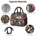 thumbnail image 4 of Womens Halloween Spooky Words and Icons Lunch Box for Work,Insulated Lunch Bag for Women,Loncheras Para Mujer,Leakproof Adult Lunch Bag for Work,Beach,Travel,Picnic,Camping, 4 of 7