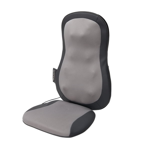 Gray Deep Tissue Kneading Massage Pad, 3D Ergonomic Thai Massage Cushion with Heat, Portable Back Massage Seat Pad for Home Office Car Use