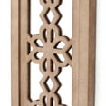 thumbnail image 2 of Rectangular Wood Candle Holder with Floral Lattice Design with set of 2 inBrown, 2 of 3