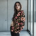 thumbnail image 2 of COEQINE Women's Hoodies Casual Wear Oversized Pullover Sweatshirts Long Sleeves Loose Lightweight Cozy Workout Fashion Y2K Soft Hedgehog and Flowers Fall Winter Outfits Clothes, L, 2 of 7