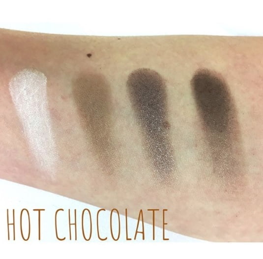 Honeybee Gardens Hot Chocolate Refillable Eye Shadow Palette | Natural Ingredients, Vegan, Gluten Free