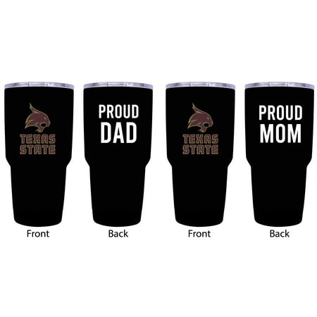 

Texas State Bobcats Proud Mom and Dad 20 oz Insulated Stainless Steel Tumblers 2 Pack