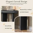 thumbnail image 6 of Harper & Bright Designs Modern Console Table with Curved Drawers, Narrow Entryway Table with Wood Geometric Legs, Black, 6 of 16