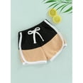 thumbnail image 3 of Franhais Toddler Baby Boy Girl Summer Shorts, Contrast Color Patchwork Drawstring Elastic Waist Loose Short Pants, 3 of 8