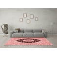 thumbnail image 3 of Ahgly Company Indoor Round Medallion Red Traditional Area Rugs, 7' Round, 3 of 4