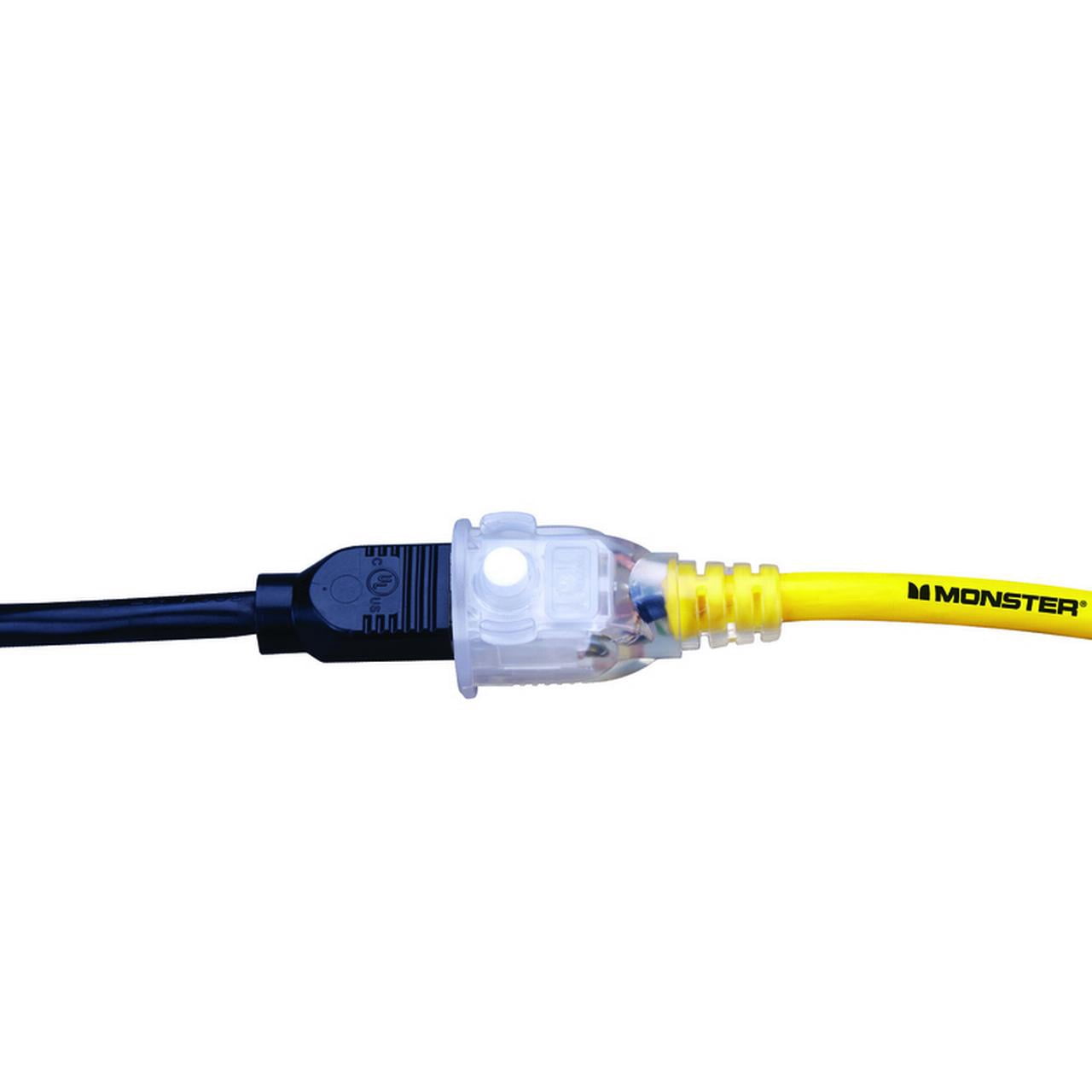 Monster Digital Outdoor Yellow Extension Cord 14/3 SJTW