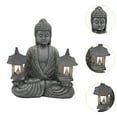 thumbnail image 6 of Fancyes Buddha Statue Religious Sculpture Collection Artwork Harz Figure Figure Handicrafts for Courtyard Women Mom Terrace Lighthouse, 6 of 8