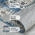 thumbnail image 5 of HOMERRY Area Rug 9' x 12' Vintage Distressed Medallion Floral Area Rug for Living Room Washable Soft Indoor Floor Carpet, Blue, 5 of 7