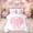 White Pink D, variant on Feelyou Kawaii Princess Crown Monogram M Twin Bedding for Girls, Pink Cartoon Ribbon Bedding Comforter Set, Pink Reversible, 7-Piece