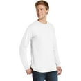 thumbnail image 4 of Port & Company Pigment Dyed Long Sleeve Pocket Tee-L (White), 4 of 6