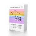 thumbnail image 2 of Birthday Astrology Aquarius Zodiac Sign Greetings Card Plus Envelope Blank inside, 2 of 3