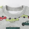 thumbnail image 6 of Tiijoy Toddler Boys Sweatshirt Car Pattern Crew Neck Comfy Pullover, Sizes 3-4T, 6 of 8