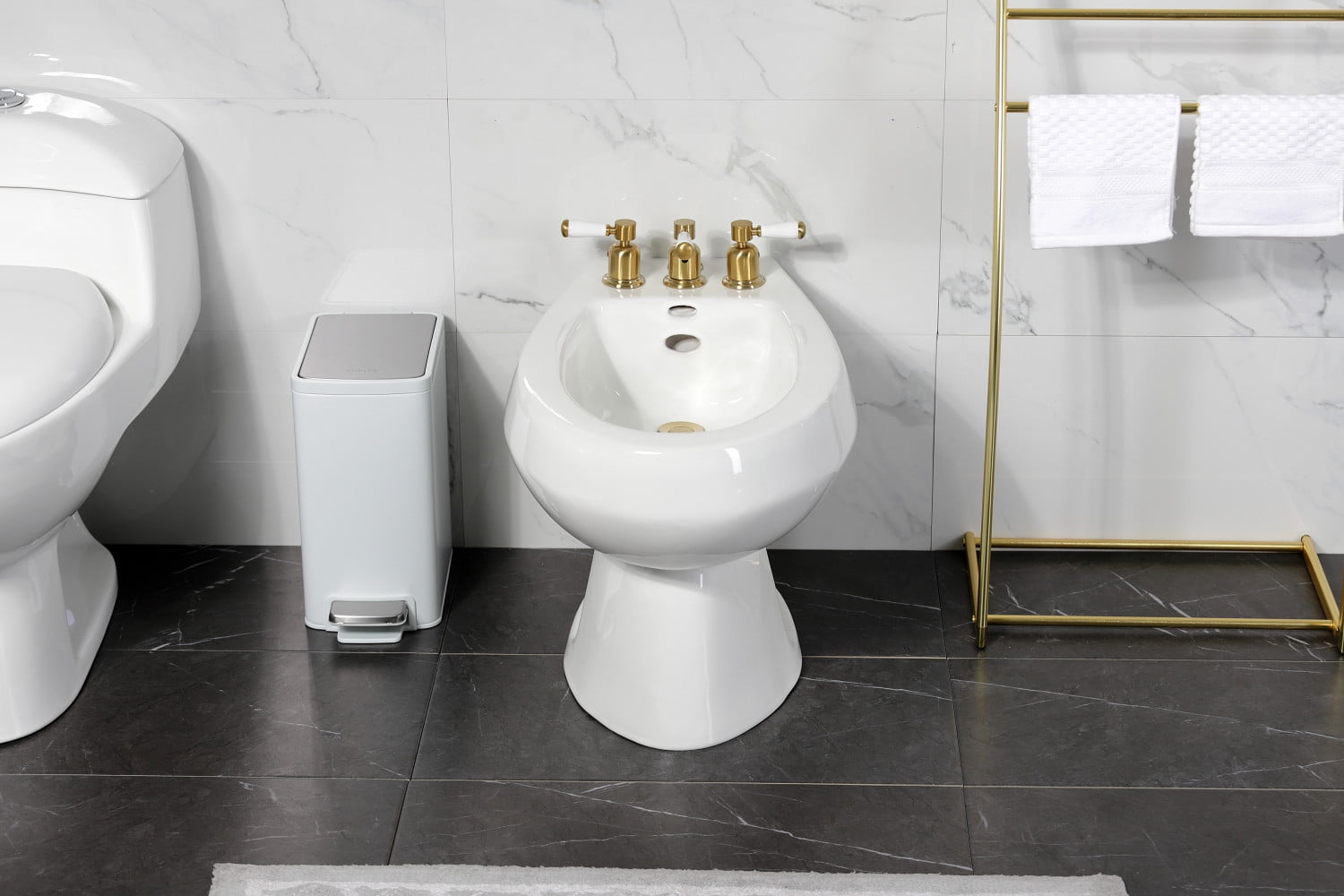 Kingston Brass KB6327DPL Paris Three-Handle Bidet Faucet, Brushed Brass