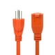 Câble d'Extension d'Alimentation d'Intérieur 16 Awg, SJT 16/3, Orange – image 1 sur 3