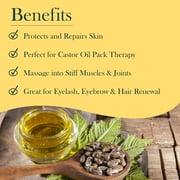 Organic Castor Oil - 32 Oz. - Cold Pressed! Hexane Free! Castor Oil for Hair, Eyelashes, Eyebrows, Skin, Eliminations, and Many More! - Exclusive Palma Christos® Brand by Baar