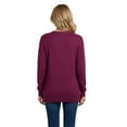 thumbnail image 3 of Turtle Bay New York Women’s Snowflake Color Block Crewneck Sweater, Long Sleeve, 3 of 5