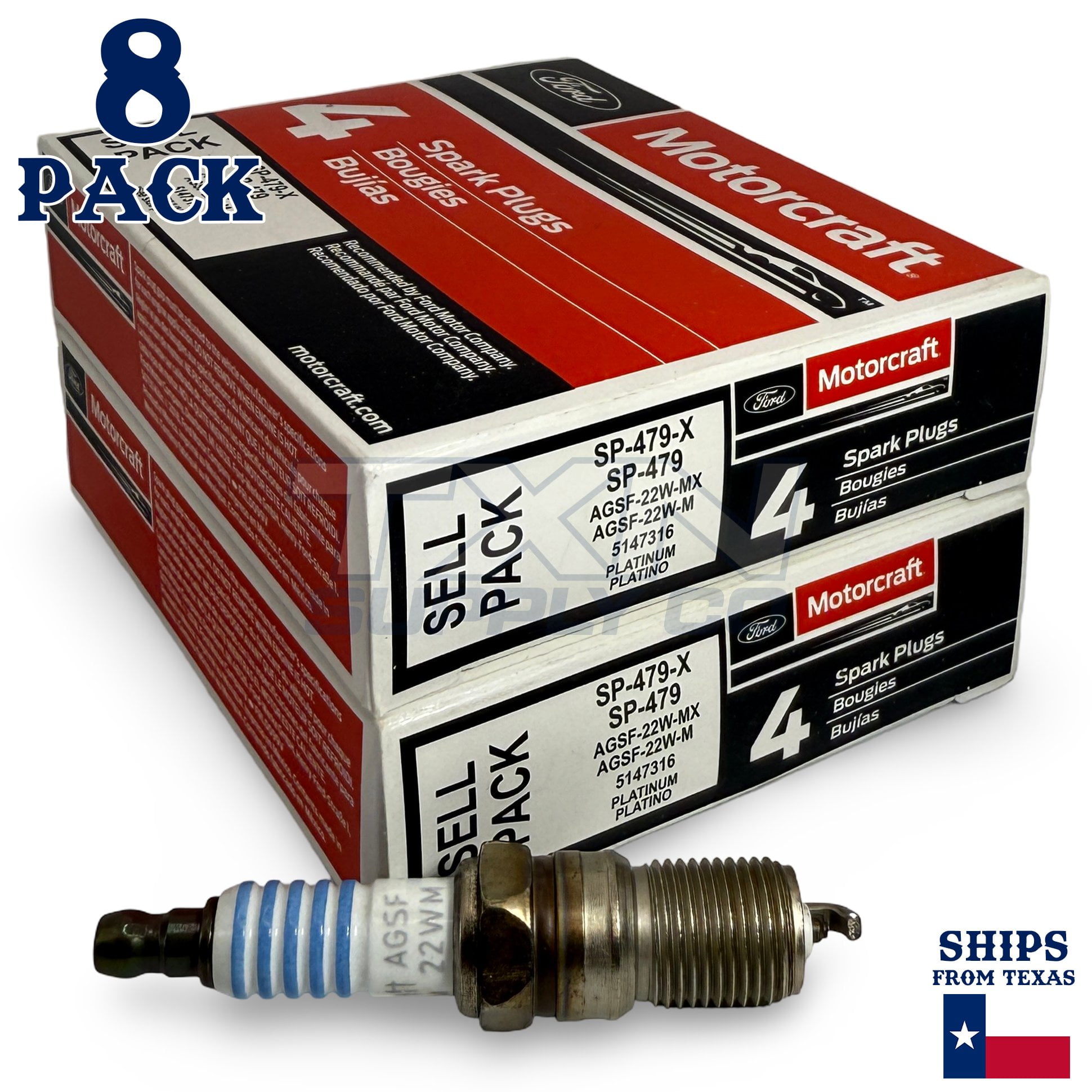 Motorcraft Platinum SP515-SP546 Set of 2 HT15 Spark Plug for Ford