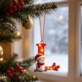 thumbnail image 3 of Christmas Letter Ornament, Red Alphabet Initial L Hanging Decoration with Snowman Christmas Tree Ornament for Family Name Display, 3 of 7