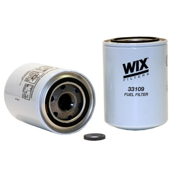 Wix Filters Fuel Filter 33109 Spin-On Style; 5.209 Inch Height x 3.663 Inch Outside Diameter Top; 325 PSI Burst Pressure; 10 Micron Element; For Use With Cummins Engines