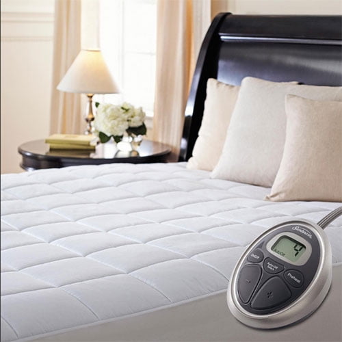 Sunbeam premium luxury quilted electric heated mattress pad king size hotsell