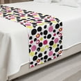 thumbnail image 2 of Abstract Bed Runner, Pop Art Inspired Sketchy Circles Dots Colorful Modern Motifs Hand Drawn Like, Decorative Accent Bedding Scarf for Hotels Homes and Guestrooms, King, White Multicolor, by Ambesonne, 2 of 2