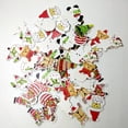 thumbnail image 4 of 100 Assorted Christmas Tree Rindeer Snowman Santa Claus 2 Holes Wood Wooden Buttons Embellishments DIY Card Crafts Sewing, 4 of 7