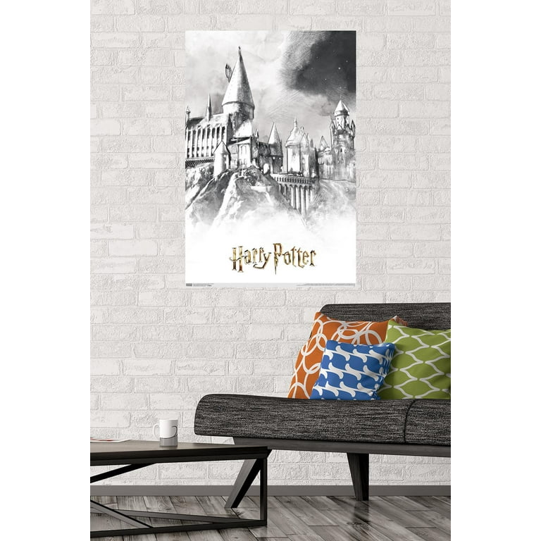 The Wizarding World: Harry Potter - Illustrated Hogwarts Wall Poster, 22.375 inch x 34 inch, RP18527EC