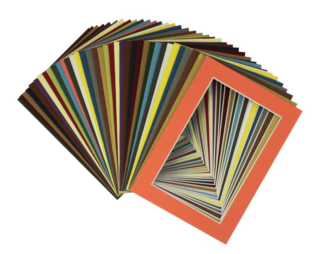 Mat Board Center, 11x14 Picture Mat Sets for 8x10 Photo. Includes a Pack of 25 Mats & 25 Board