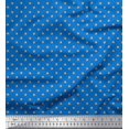 thumbnail image 1 of Soimoi Blue polyester Crepe Fabric Cookies Food Print Fabric by the Yard 42 Inch Wide, 1 of 5