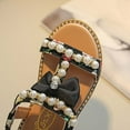 thumbnail image 6 of Black·Friday·Deals Clearance asdoklhq Girl's Shoes,Toddler Girls Summer Sandals Little Kid Open Toe Princess Dress Flats Sandals Leather Rubber Sole Princess Sandals, 6 of 9