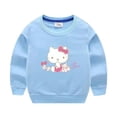 thumbnail image 3 of Jersey informal de algodón puro de nuevo estilo para niños de Hello Kitty, suéter de cuello redondo con estampado bonito para niños y niñas, Top para niños, 3 of 5