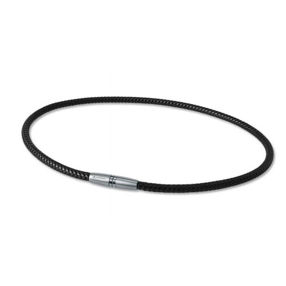 Phiten X50 Titanium High End III Moda Deluxe Necklace, Black, 20