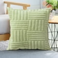 thumbnail image 4 of Mdesiwst Pillow Cover Striped Design Hidden Zipper Soft Touch Removable Breathable Create Warm Atmosphere Non-Deformed Solid Color Cushion Case Livingroom Decor, 4 of 7