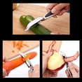 thumbnail image 2 of Set de 2 Peladores de Acero Inoxidable para Verduras y Frutas con Mango Antideslizante Ergonómico (Forma Y e I), 2 of 5