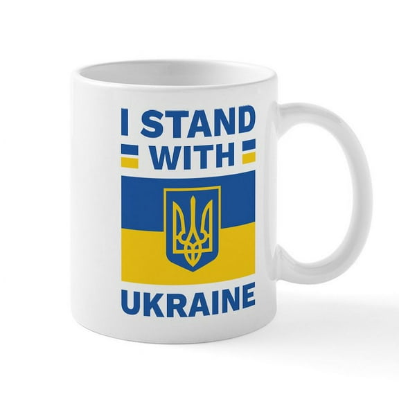 CafePress - I Stand With Ukraine - 11 oz Ceramic Mug - Novelty Coffee Tea Cup