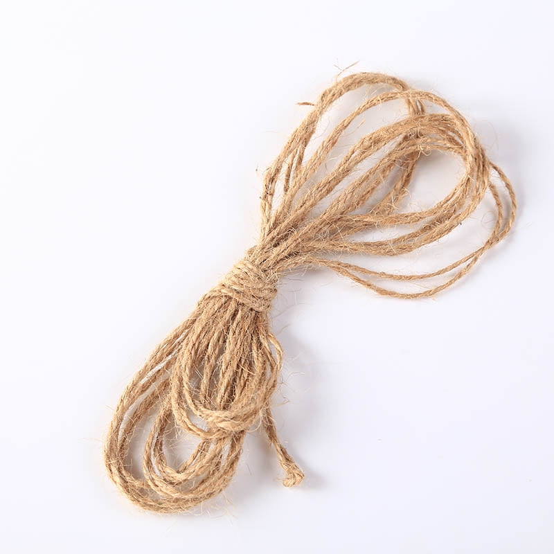 5m Flax Hemp Natural Brown Rope String Cord Line Craft Wrapping DIY