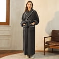 thumbnail image 7 of Gifts for Mom Robes for Women Fluffy House Coat Oversized Kimono Women's Sleepwear Spa Womens Bathrobe Black, 7 of 7
