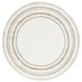 thumbnail image 2 of SAFAVIEH Border & Stripe Hyram Bordered Shag Area Rug, Ivory/Beige, 5'3" x 7'6", 2 of 4
