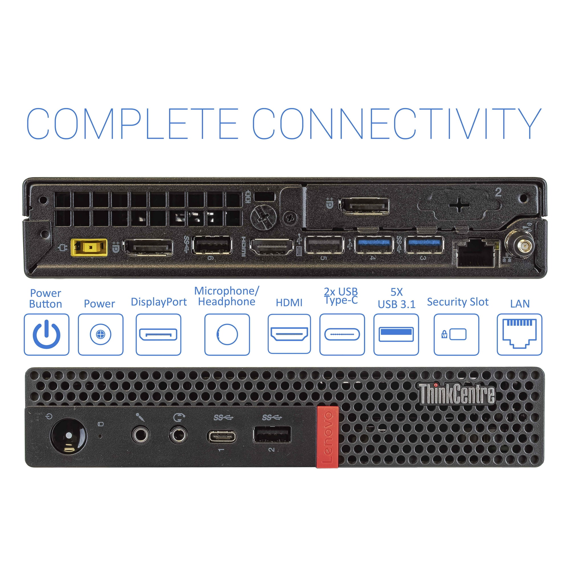 Lenovo ThinkCentre M720q Mini PC, Intel Core i3-8100T 3.1GHz