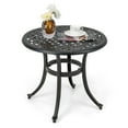 thumbnail image 1 of Gymax Table de Patio en Aluminium Coulé 24 Pieds' Table d'Appoint Ronde d'Extérieur Table Bistro à Café Antirouille, 1 of 10