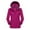 Purple, variant on tklpehg Womens Winter Jackets Casual Loose Solid Color Long Sleeve Winter Warm Jacket Fleece Thickened Warm Hooded Reversible Jacket Outwear (Black,XL)