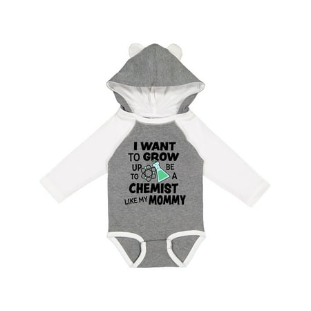 

Inktastic I Want To Grow up To Be a Chemist Like My Mommy Gift Baby Boy or Baby Girl Long Sleeve Bodysuit